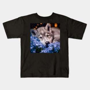 Wolfdog sleeping Kids T-Shirt